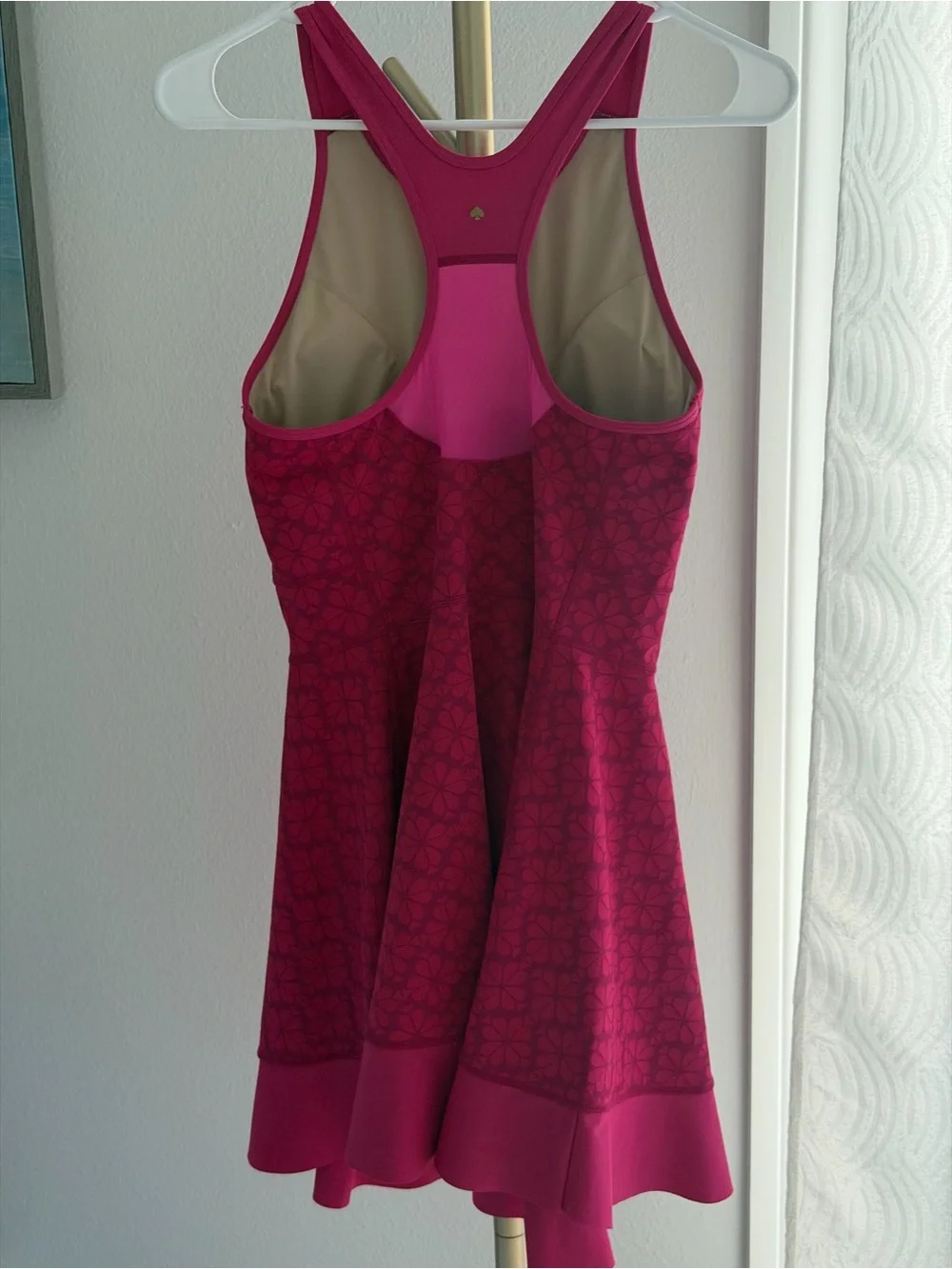 kate spade Magenta Floral Fit-and-Flare Tennis Dress w/skort